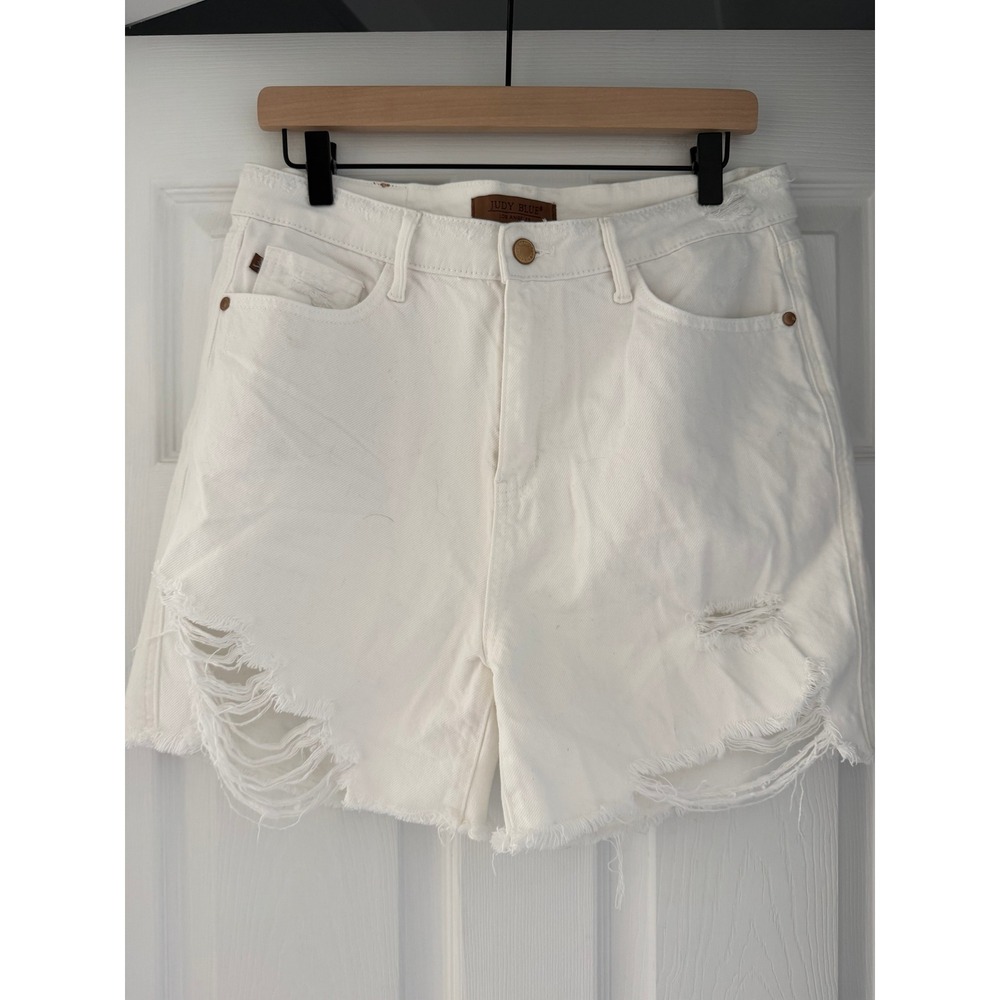 Judy Blue White Distressed‎ Womens Shorts XL